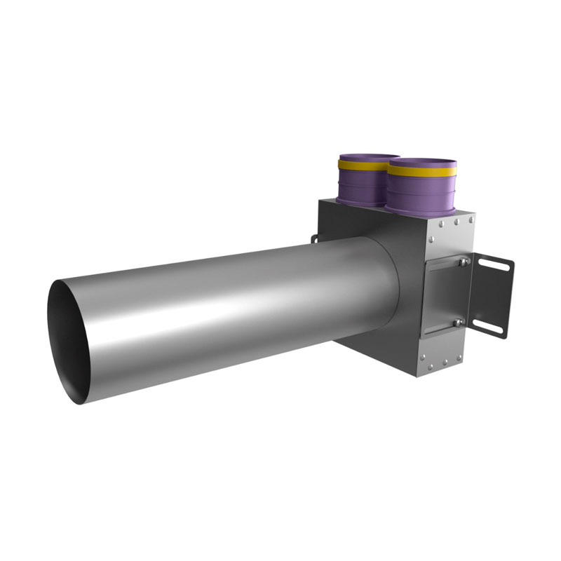 Provent VPSL 125/75×2 пленум потолочный круглый на 2 выхода (L=400 мм)